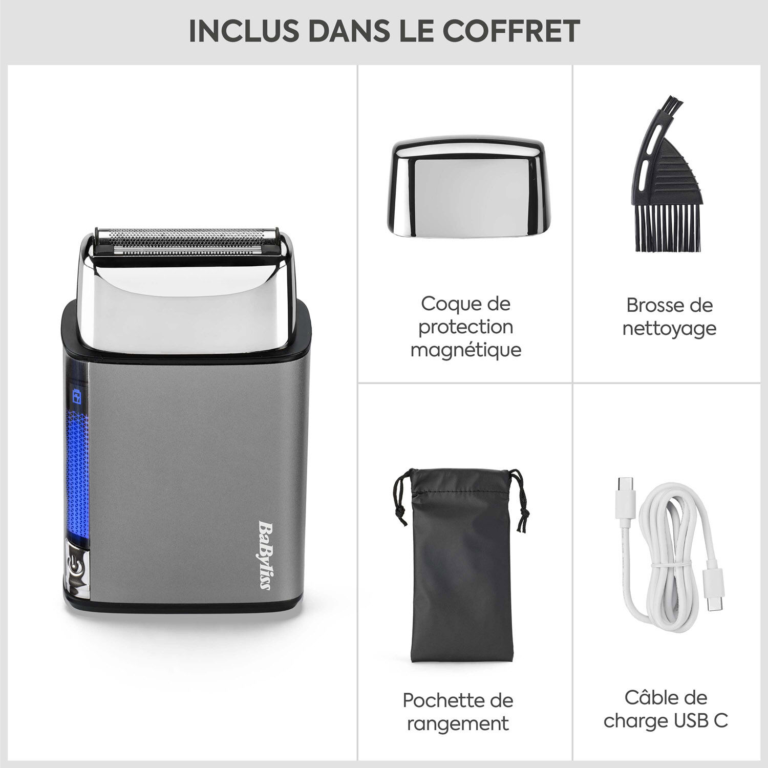 Rasoir &eacute;lectrique &agrave; grille simple Super-X Metal  (Silver Edition)